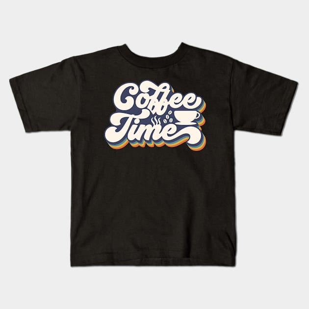 Coffee Time Kids T-Shirt by funkymonkeytees